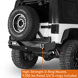 Jeep JK Front Bumper & Rear Bumper w/Tire Carrier Combo Kit for 2007-2018 Jeep Wrangler JK JKU - Rodeo Trail RDG.2031+2029 10