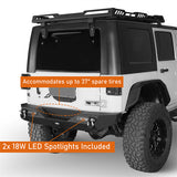 Blade Front Bumper & Different Trail Rear Bumper Combo Kit for 2007-2018 Jeep Wrangler JK JKU - Rodeo Trail RDG.2031+2030 11