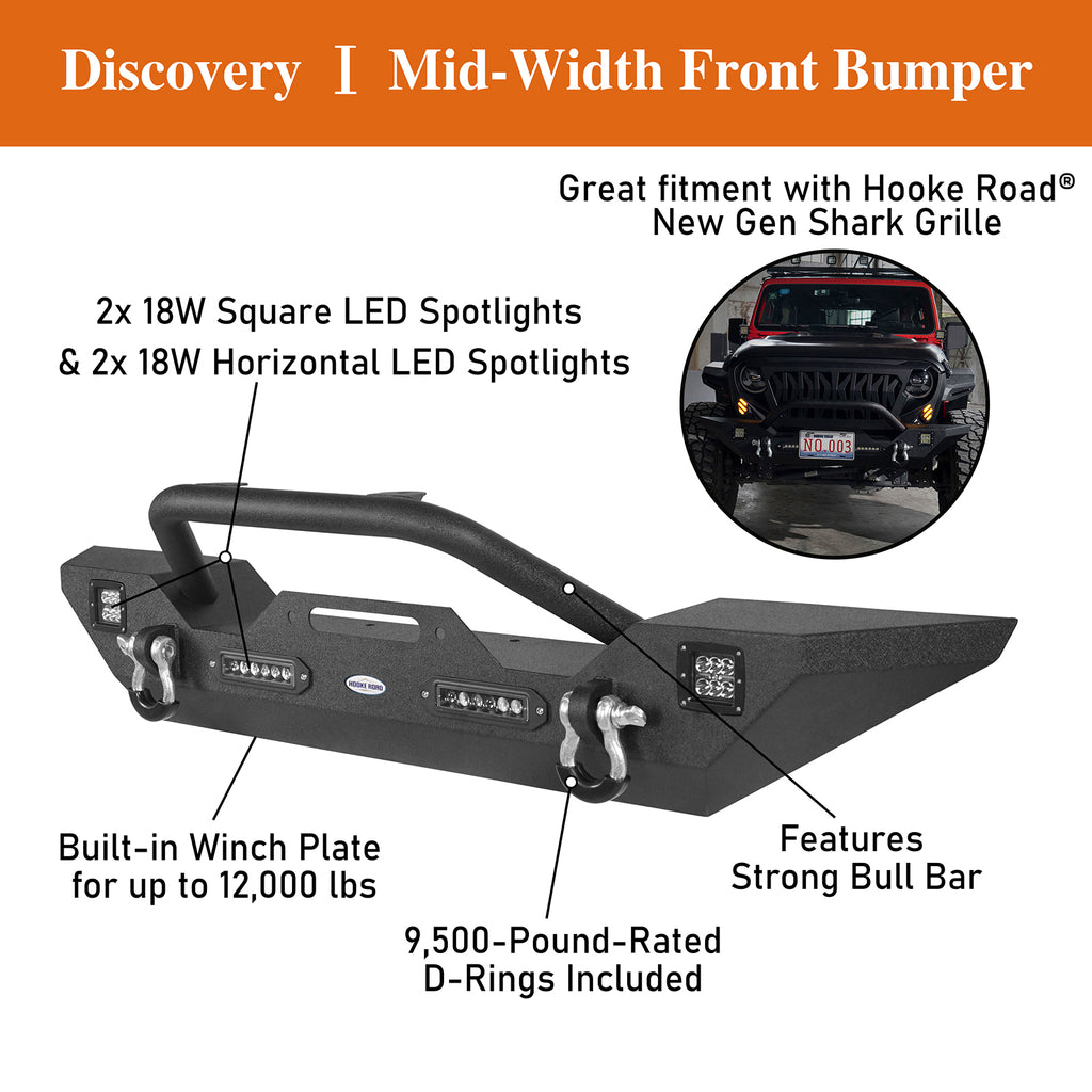 Jeep JK Different Trail Front and Rear Bumper Combo for 2007-2018 Jeep Wrangler JK - Rodeo Trail RDG.3018+RDG.2029A+RDG.2029B 8