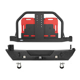 Mad Max Front Bumper & Rear Bumper w/Spare Tire Carrier for 2007-2018 Jeep Wrangler JK Rodeo Trail RDG.2038+RDG.2015 22