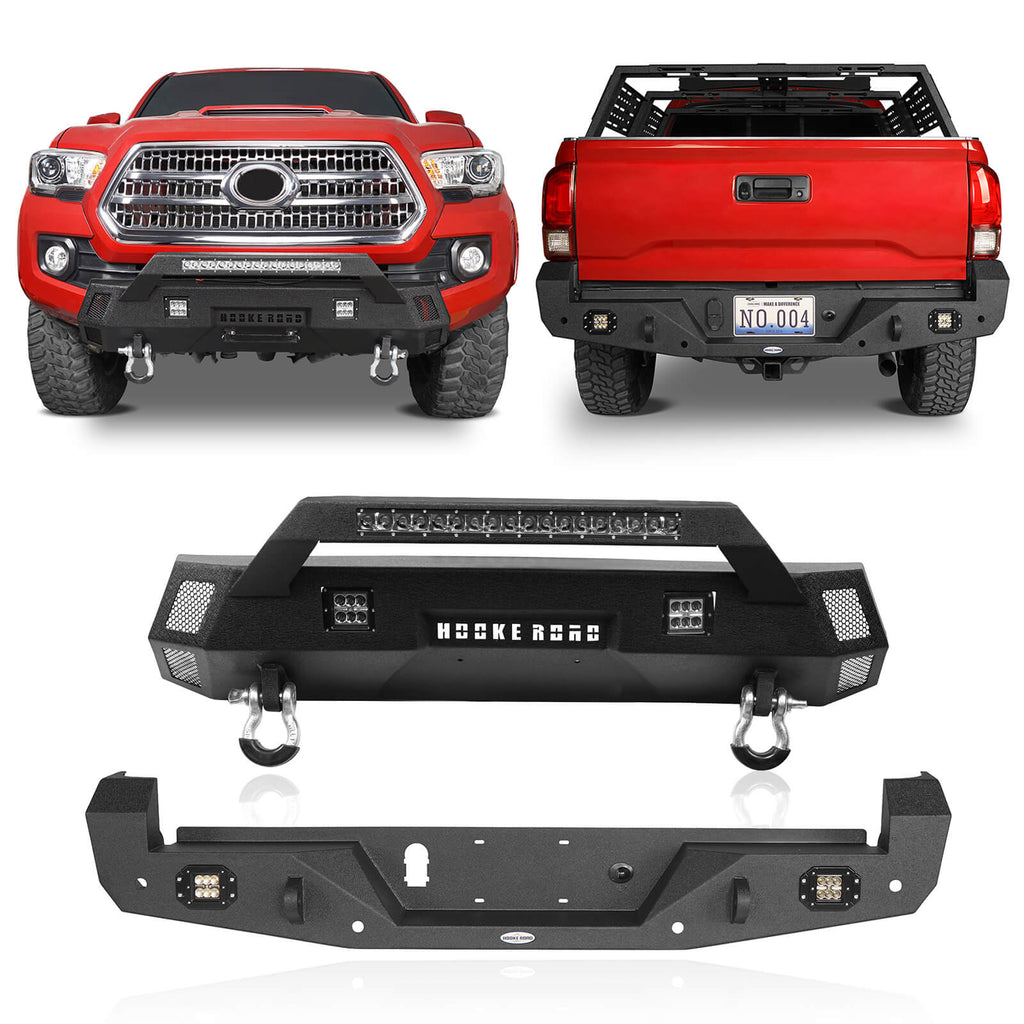 Front Bumper & Rear Bumper Combo for 2016-2023 Toyota Tacoma 3rd Gen r42024200s 1