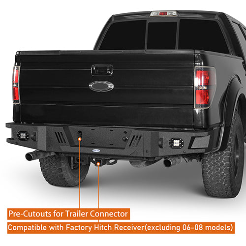 Front Bumper &  Rear Bumper &  Roof Rack for Fit for 2009-2014 F-150 SuperCrew, Excluding Raptor Rodeo Trail RDG.8205+8202+8204 15