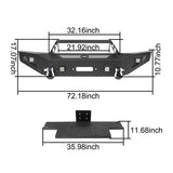 Front Bumper &  Rear Bumper &  Roof Rack for Fit for 2009-2014 F-150 SuperCrew, Excluding Raptor Rodeo Trail RDG.8205+8202+8204 31