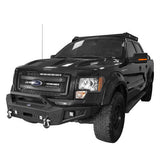 Front Bumper &  Rear Bumper &  Roof Rack for Fit for 2009-2014 F-150 SuperCrew, Excluding Raptor Rodeo Trail RDG.8205+8202+8204 3