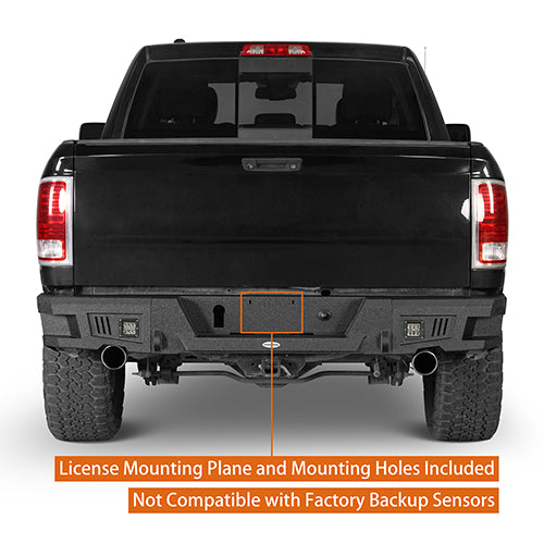 Front Bumper & Rear Bumper & Roof Rack Luggage Carrier for 2013-2018 Dodge Ram 1500 Crew Cab & Quad Cab,Excluding Rebel Rodeo Trail RDG.6000+6005+6004 15