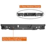Front Bumper & Rear Bumper & Roof Rack Luggage Carrier for 2013-2018 Dodge Ram 1500 Crew Cab & Quad Cab,Excluding Rebel Rodeo Trail RDG.6000+6005+6004 16