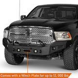 Front Bumper & Rear Bumper & Roof Rack Luggage Carrier for 2013-2018 Dodge Ram 1500 Crew Cab, Excluding Rebel Rodeo Trail RDG.6001+6005+6004 15