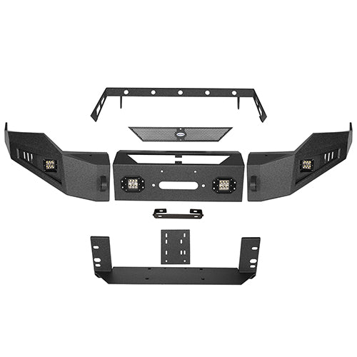 Front Bumper & Rear Bumper & Roof Rack Luggage Carrier for 2013-2018 Dodge Ram 1500 Crew Cab, Excluding Rebel Rodeo Trail RDG.6001+6005+6004 26