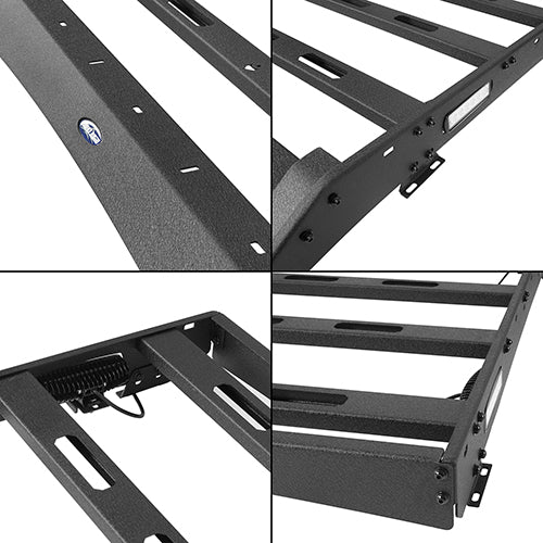 Front Bumper &  Rear Bumper &  Roof Rack Luggage Carrier for 2009-2014 Ford F-150 SuperCrew, Excluding Raptor Rodeo Trail RDG.8205+8201+8203 31