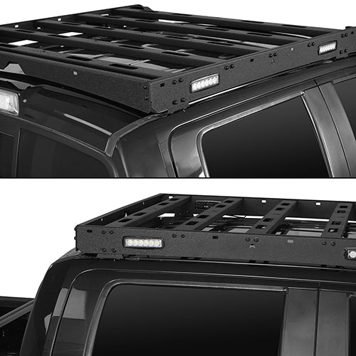 Front Bumper &  Rear Bumper &  Roof Rack Luggage Carrier for 2009-2014 Ford F-150 SuperCrew, Excluding Raptor Rodeo Trail RDG.8205+8201+8203 32