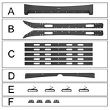 Front Bumper &  Rear Bumper &  Roof Rack Luggage Carrier for 2009-2014 Ford F-150 SuperCrew, Excluding Raptor Rodeo Trail RDG.8205+8201+8203 34