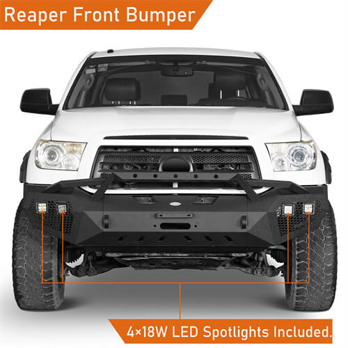 Front Bumper & Rear Bumper & Roof Rack for 2007-2013 Toyota Tundra Crewmax Rodeo Trail RDG.5200+5206+5202 13