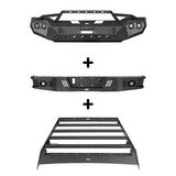 Front Bumper & Rear Bumper & Roof Rack for 2007-2013 Toyota Tundra Crewmax Rodeo Trail RDG.5200+5206+5202 2