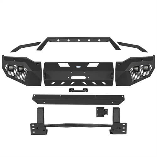 Front Bumper w/Hoop & Rear Bumper for 2007-2013 Toyota Tundra Rodeo Trail RDG.5200+5201 22