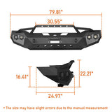 Front Bumper w/Hoop & Rear Bumper for 2007-2013 Toyota Tundra Rodeo Trail RDG.5200+5201 29
