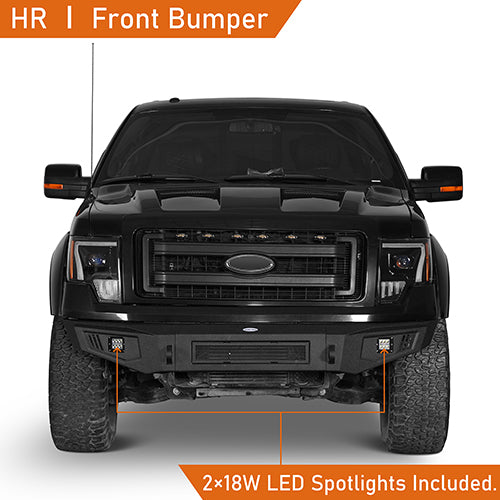 Front Bumper & Rear Bumper & Roof Rack for 2009-2014 Ford F-150 SuperCrew,Excluding Raptor Rodeo Trail RDG.8205+8201+8204 12