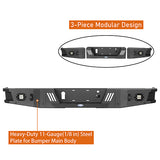 Front Bumper & Rear Bumper & Roof Rack for 2009-2014 Ford F-150 SuperCrew,Excluding Raptor Rodeo Trail RDG.8205+8201+8204 19