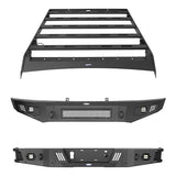 Front Bumper & Rear Bumper & Roof Rack for 2009-2014 Ford F-150 SuperCrew,Excluding Raptor Rodeo Trail RDG.8205+8201+8204 2