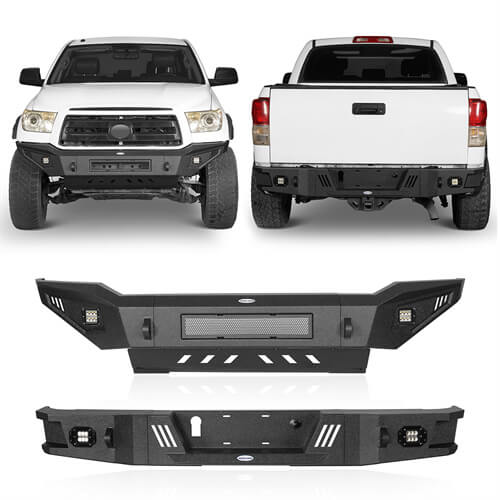 Full Width Front Bumper & Rear Bumper for 2007-2013 Toyota Tundra Rodeo Trail r52045206s 2
