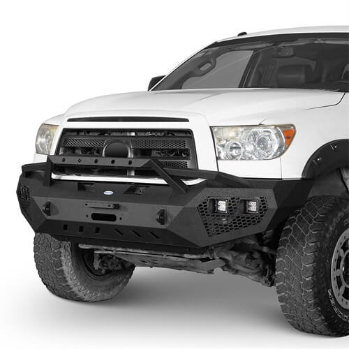 Full Width Front Bumper & Rear Bumper & Roof Rack for 2007-2013 Toyota Tundra Crewmax Rodeo Trail RDG.5200+5201+5202 4