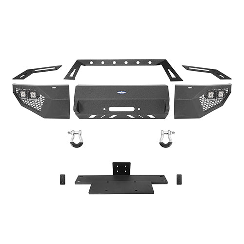 Ford F-150 Front Bumper &  Rear Bumper & Roof Rack for 2009-2014 F-150 SuperCrew,Excluding Raptor Rodeo Trail RDG.8205+8200+8204 24