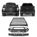 Full Width Front Bumper & Rear Bumper &  Roof Rack(09-14 Ford F-150 SuperCrew,Excluding Raptor) - Rodeo Trail