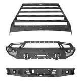 Ford F-150 Front Bumper &  Rear Bumper & Roof Rack for 2009-2014 F-150 SuperCrew,Excluding Raptor Rodeo Trail RDG.8205+8200+8204 2