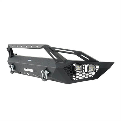 Front Bumper w/Grill Guard & Back Bumper for 2009-2014 Ford F-150 Excluding Raptor  Rodeo Trail RDG.8200+RDG.8203 12