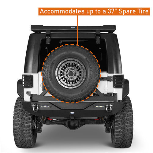 Jeep JK Front Bumper & Rear Bumper w/Tire Carrier for Jeep Wrangler JK JKU 2007-2018 -  Rodeo Trail RDG.2032+RDG.2029 20
