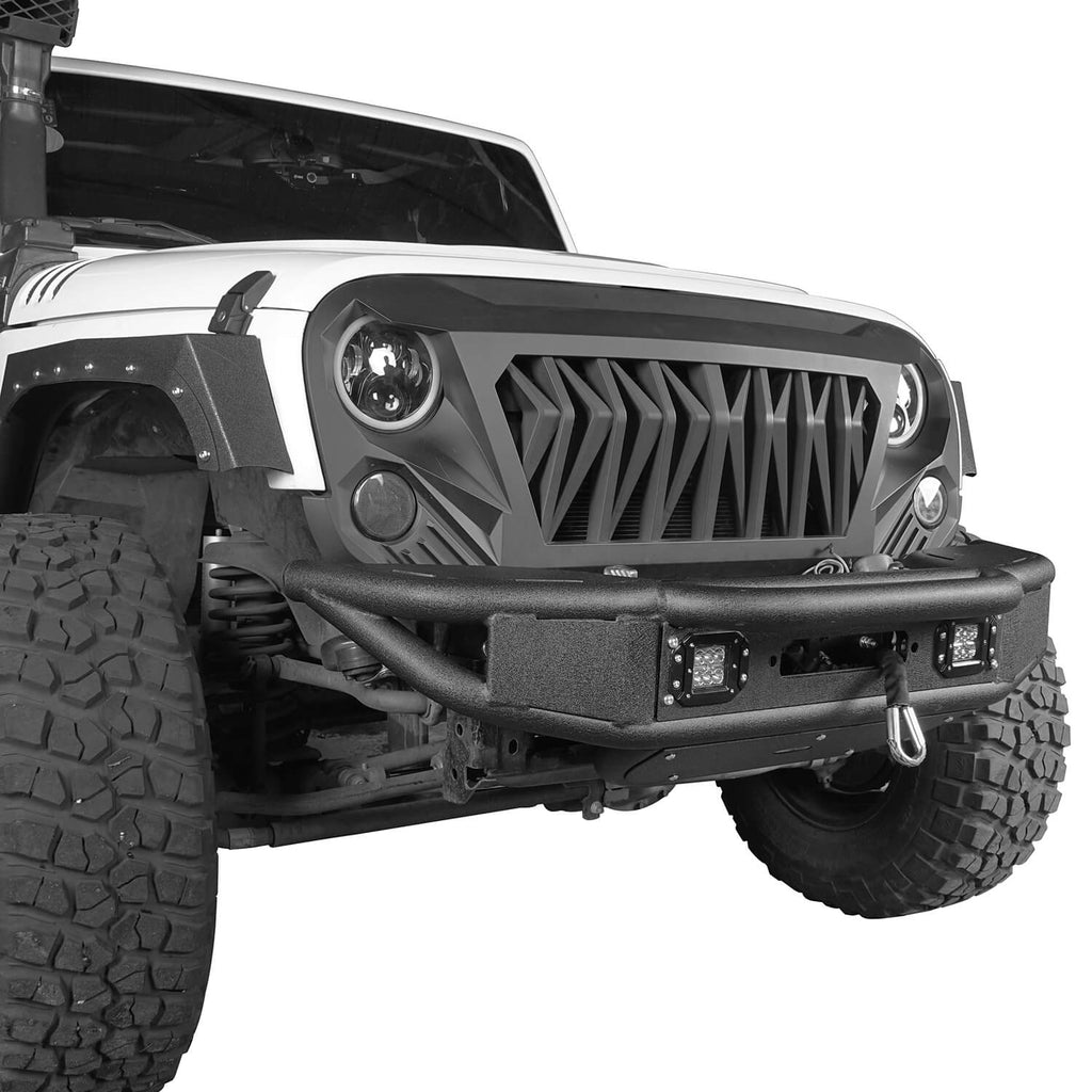 Jeep JK Front Bumper & Rear Bumper w/Tire Carrier for Jeep Wrangler JK JKU 2007-2018 -  Rodeo Trail RDG.2032+RDG.2029 4
