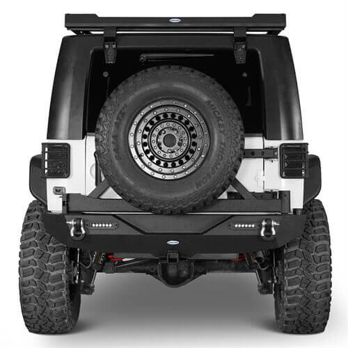 Jeep JK Rear Bumper w/Hitch Receiver & LED Lights for 2007-2018 Jeep Wrangler JK - Rodeo Trail  r2030s 3