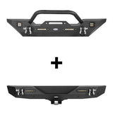 Jeep JL Mid Width Front Bumper with Winch Plate Rear Bumper for 2018-2023 Jeep Wrangler JL bxg543bxg505 Jeep Parts Jeep Body Kits Rodeo Trail RDG.3018+RDG.3003 2
