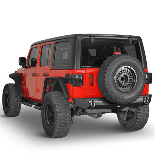 Jeep JL Back Bumper w/2 Inch Hitch Receiver for 2018-2023 Jeep Wrangler JL - Rodeo Trail  r3003s 4