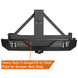 Jeep TJ Front and Rear Bumper Combo w/Tire Carrier for 1987-2006 Jeep Wrangler YJ TJ Rodeo Trail RDG.1010+RDG.1011 14