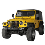 Jeep TJ Front and Rear Bumper Combo w/Tire Carrier for 1987-2006 Jeep Wrangler YJ TJ Rodeo Trail RDG.1010+RDG.1011 3