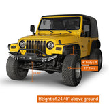 Jeep TJ Front and Rear Bumper Combo for 1987-2006 Jeep Wrangler TJ YJ Rodeo Trail RDG.1009+RDG.1011 10