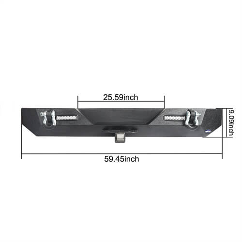 Jeep TJ Front and Rear Bumper Combo for 1987-2006 Jeep Wrangler TJ YJ Rodeo Trail RDG.1009+RDG.1011 18