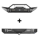 Jeep TJ Front and Rear Bumper Combo for 1987-2006 Jeep Wrangler TJ YJ Rodeo Trail RDG.1009+RDG.1011 2