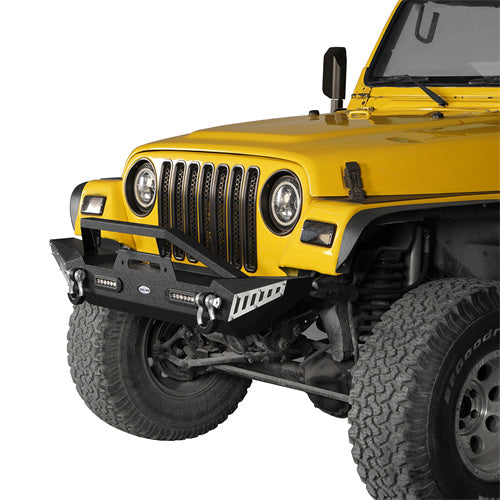 Jeep TJ Front and Rear Bumper Combo for 1987-2006 Jeep Wrangler TJ YJ Rodeo Trail RDG.1009+RDG.1011 3