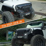 Front Bumper w/Grille Guard &  Winch plate for 2007-2018 Jeep Wrangler JK - Rodeo Trail  RDG.2038 8