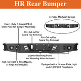 Ford F-150 Rear Bumper w/Lights & Towing Hooks for 2006-2014 Ford F-150 - Rodeo Trail RDG.8204 14