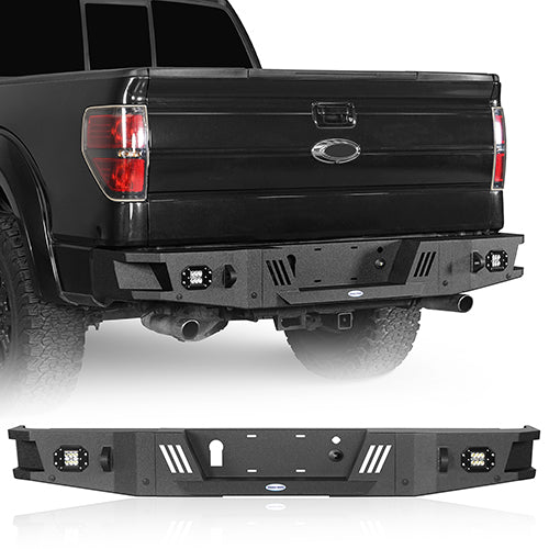 Ford F-150 Rear Bumper w/Lights & Towing Hooks for 2006-2014 Ford F-150 - Rodeo Trail RDG.8204 1