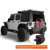 Rear Bumper with Rack Bar & Spare Tire Frame for 2007-2018 Jeep Wrangler JK - Rodeo Trail RDG.2015A+RDG.2015B 5