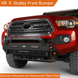 Tacoma Off-Road Stubby Front Bumper w/Lights for 2016-2023 Toyota Tacoma 3rd Gen - Rodeo Trail r4203s 2