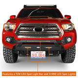 Tacoma Off-Road Stubby Front Bumper w/Lights for 2016-2023 Toyota Tacoma 3rd Gen - Rodeo Trail r4203s 3