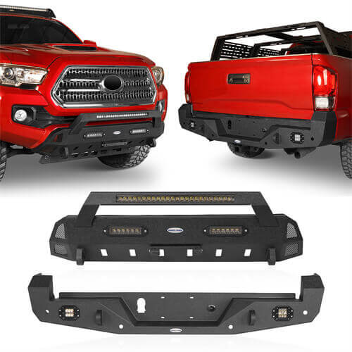 Tacoma Front Bumper & Rear Bumper Combo for 2016-2023 Toyota Tacoma 3rd Gen - Rodeo Trail r42034200s 3