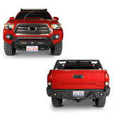 Tacoma Front Bumper & Rear Bumper Combo for 2016-2023 Toyota Tacoma 3rd Gen - Rodeo Trail r42004203s 4