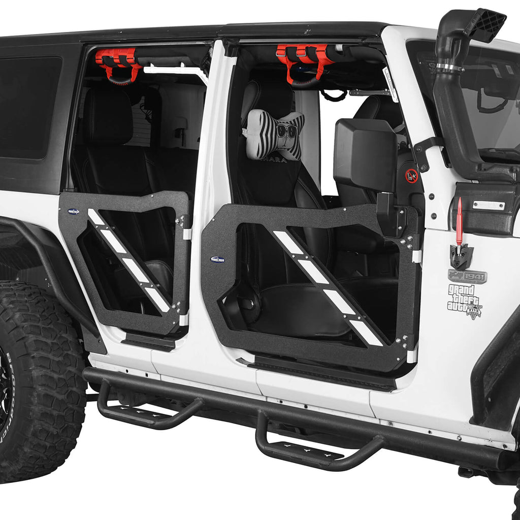 Jeep JK Trail Doors Half Doors w/Mirrors(07-18 Jeep Wrangler JK 4-Door) - Rodeo Trail