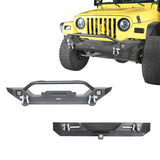 Different Trail Front Bumper and Rear Bumper Combo for Jeep Wrangler YJ TJ 1987-2006 BXG120149 Jeep TJ Front and Rear Bumper Combo Rodeo Trail  1