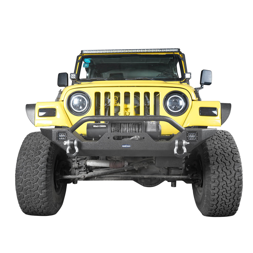 Different Trail Front Bumper and Rear Bumper Combo for Jeep Wrangler YJ TJ 1987-2006 BXG120149 Jeep TJ Front and Rear Bumper Combo Rodeo Trail  5